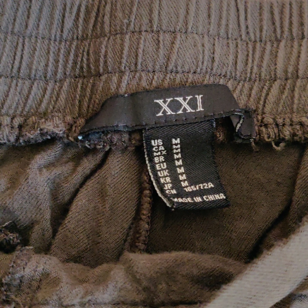 Forever 21 boho dark green linen cropped pants - Picture 8 of 8